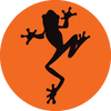 Spotted Frog orange frog symbol