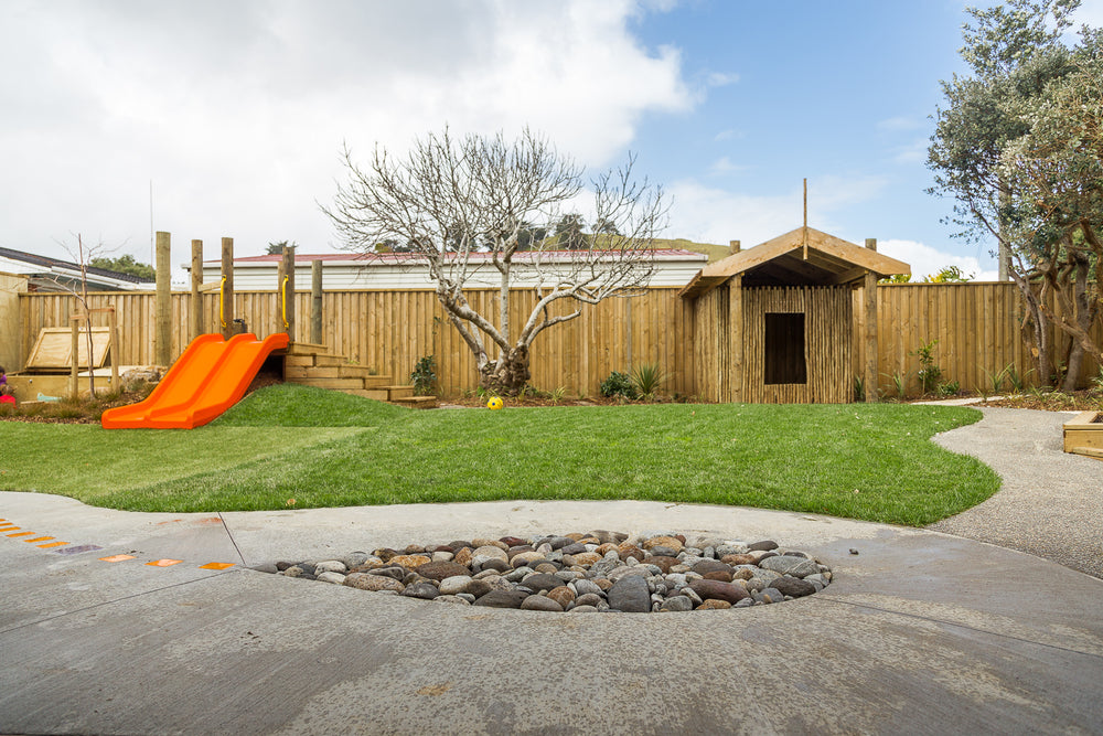 Image of the outdoor playground at Spotted Frog Preschool